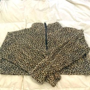 Cheetah print crop top sweater